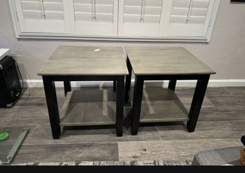 Grey Black Side Tables $60