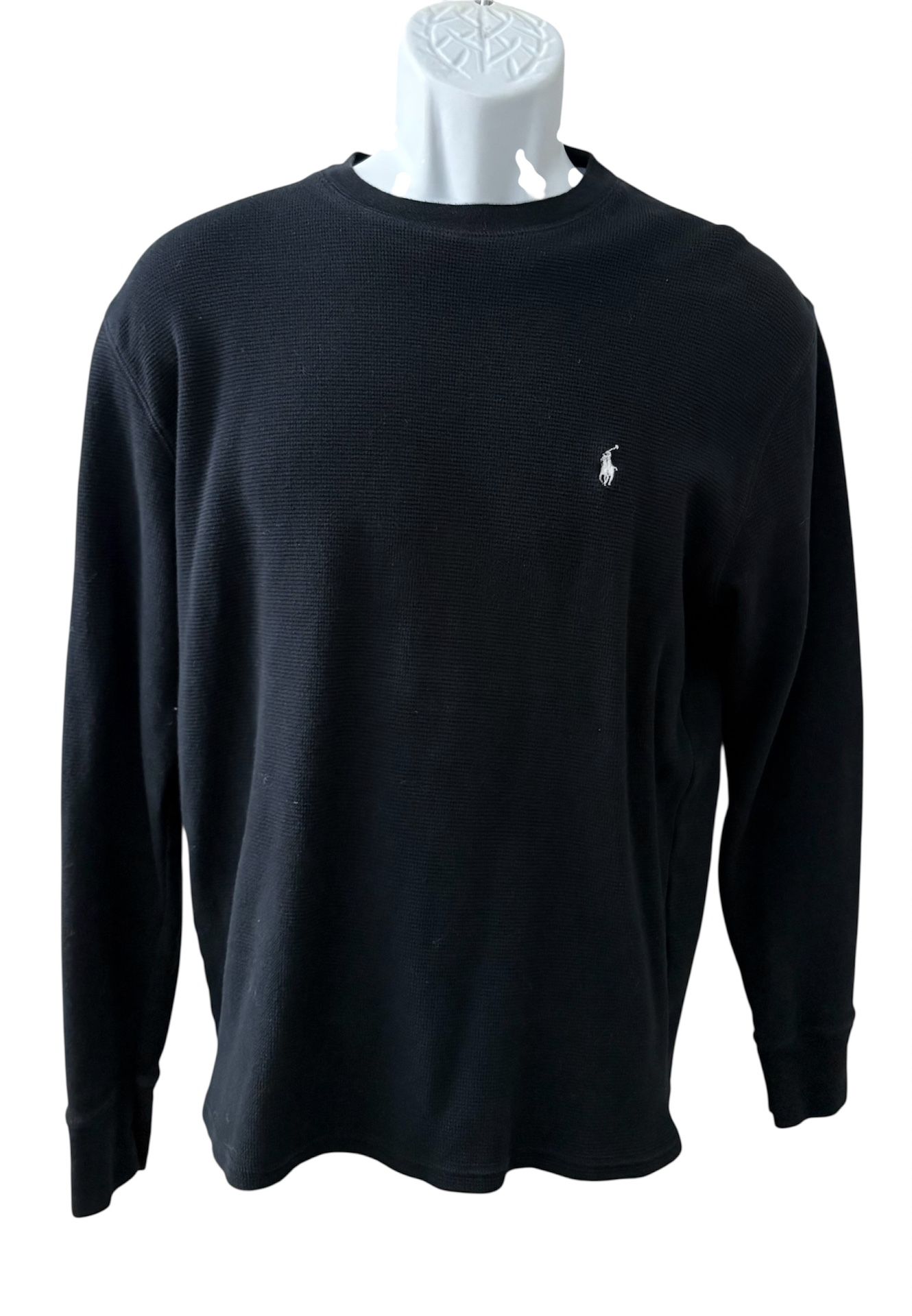 POLO RALPH LAUREN Navy Blue Sleepwear Waffle Knit Shirt Men’s Size Large