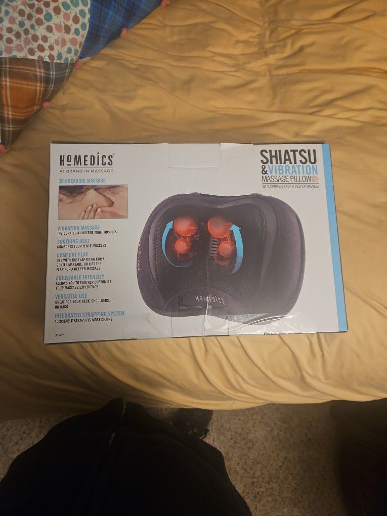 Homedic #1 Brand in Massage - Shiatsu & Vibration Massage Pillow ( with heat)