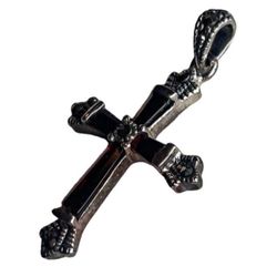 Garnet Gem Fine Art Marcasite Necklace Cross Pendant Solid 925 Sterling Silver Burgundy Gemstones UNISEX Men Women Crucifix Exclusive