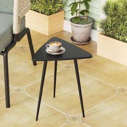 Black Triangular Side Table