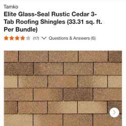 Three Tab Cedar Shingles - 20 Shingles