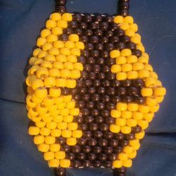 Handmade beaded Batman mask