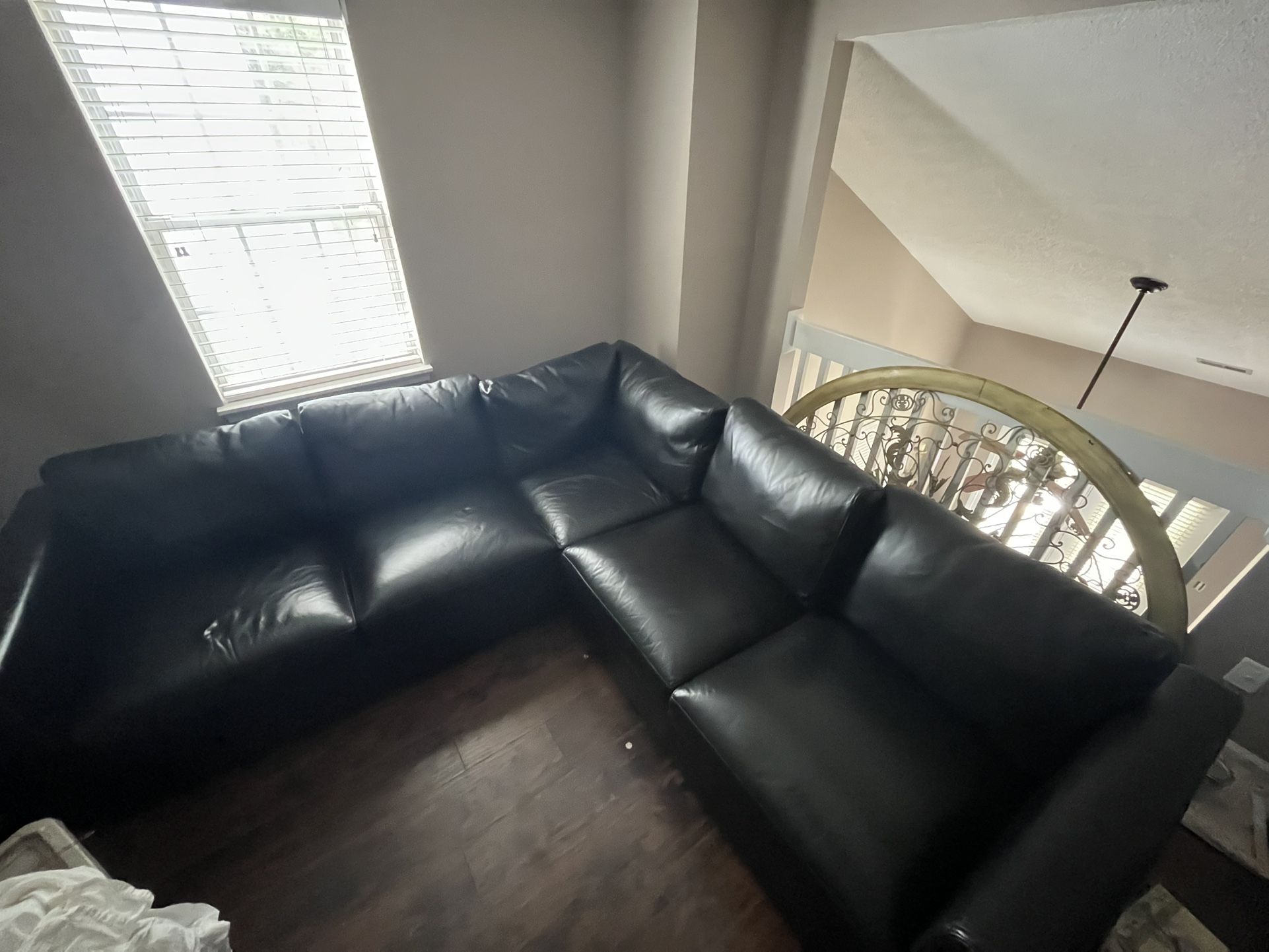 2021 Black Leather Sectional