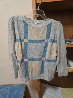 Carducci L/S Multicolored Sweater Pullover Top Medium Vintage