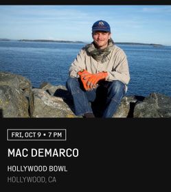 Mac Demarco concert tickets for Oct 9