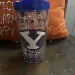 BYU University 16oz plastic tumbler