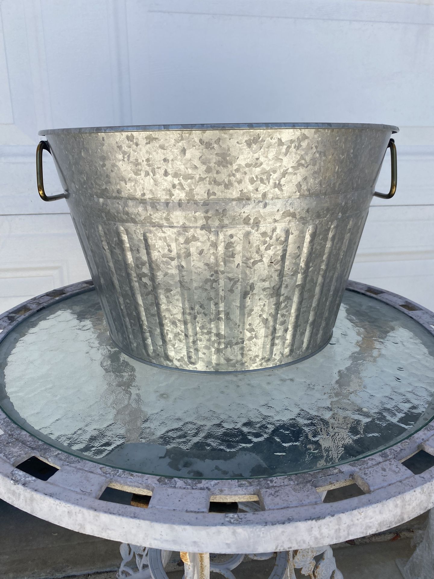 Metal (Galvanized) Bucket With Wedding Sparkler