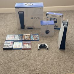 PS5 Disc Bundle – $425 FIRM (Games, Headset, Cooling Stand)