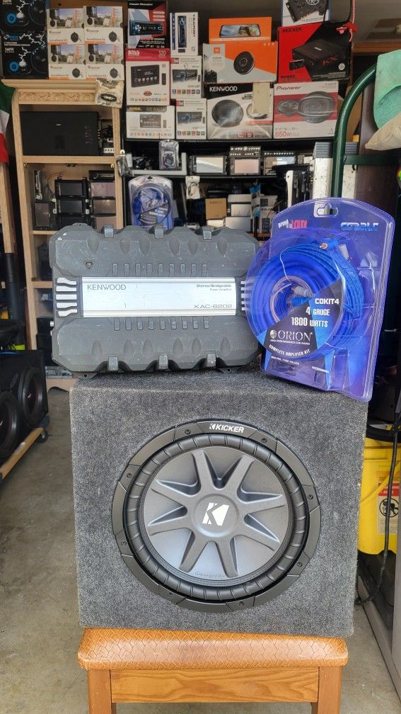 12inch Kicker Comp Vr And Amplifier And Kit