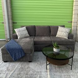 *Free Delivery* Living Spaces Reversible Chaise Sectional Couch Sofa 