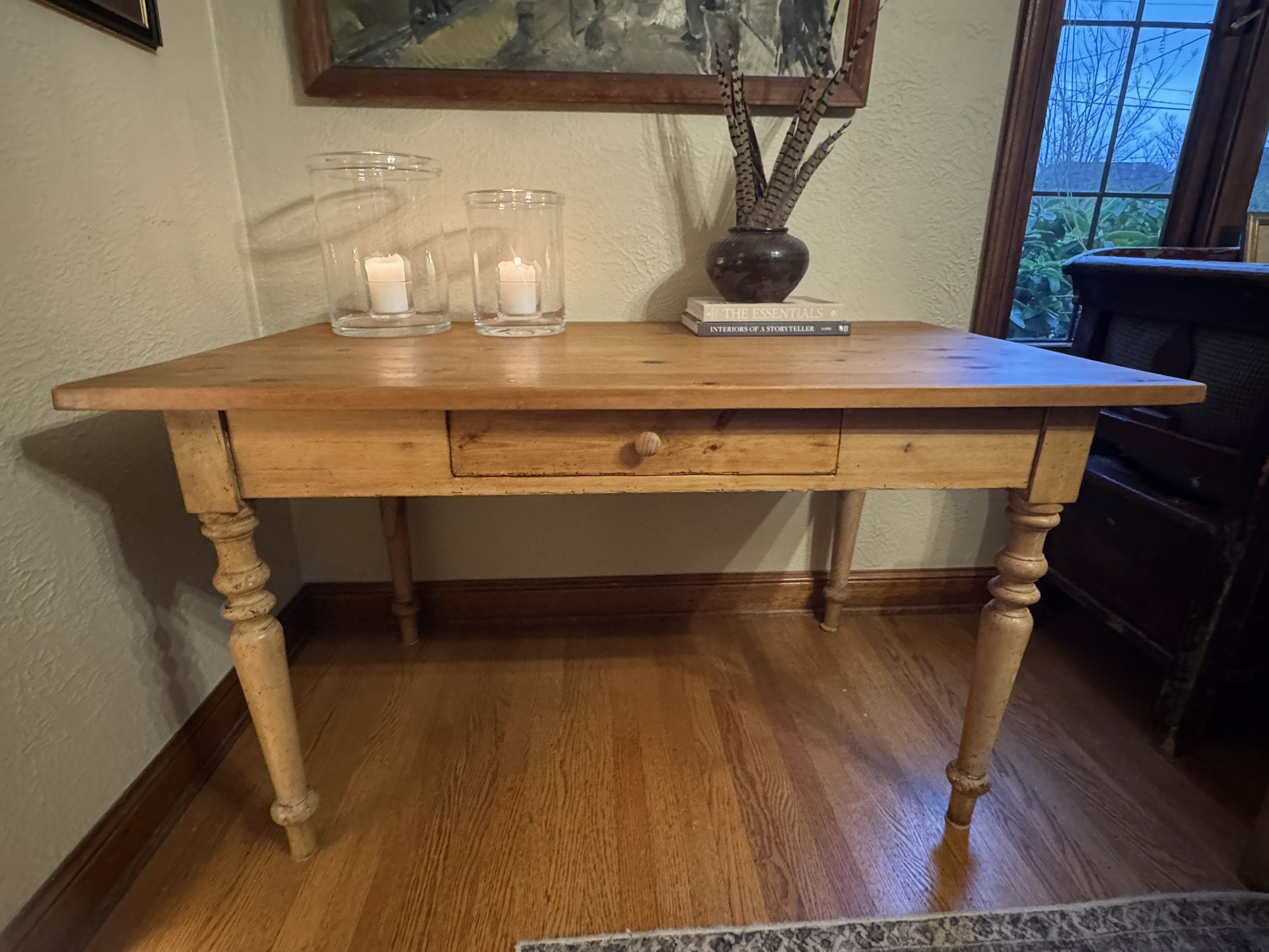 1800s Antique Pine Farm Table