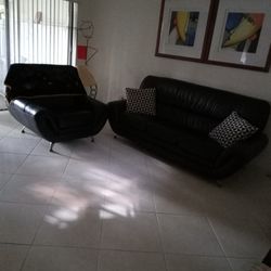 Leather Chair And Couch