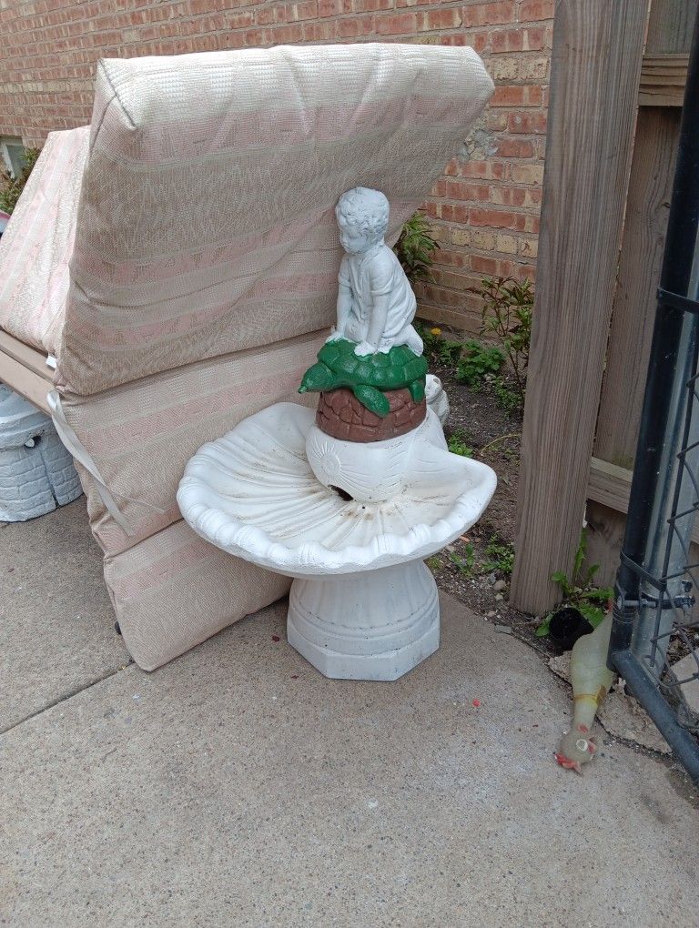 33" H Henry Studios Heavy Solid Concrete Outdoor Patio Fountain