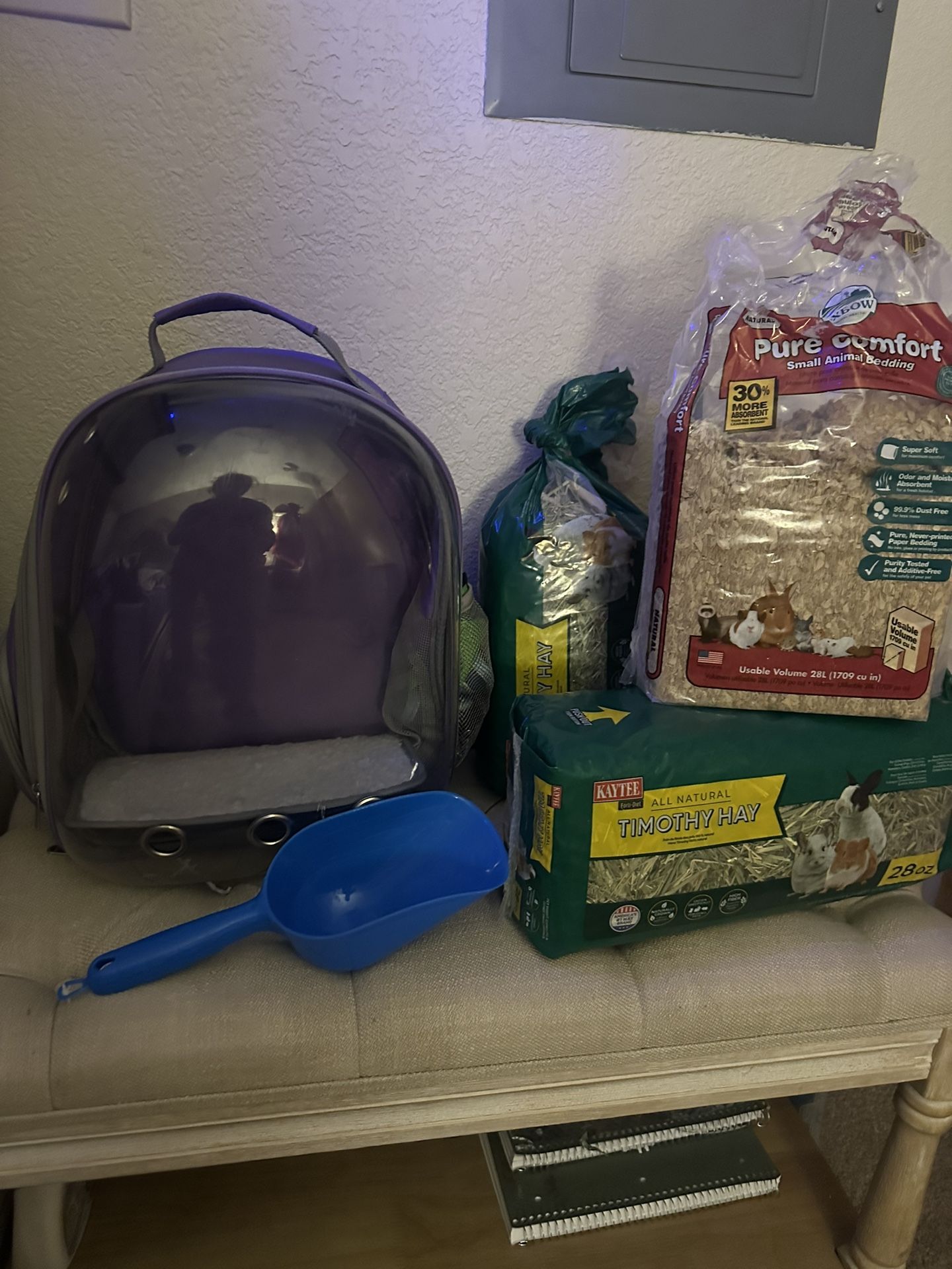 Bunny Cage With Bunny Suplies