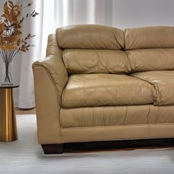 Emerson Leather Loveseat Modern Vintage FREE DELIVERY No