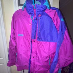 Columbia Pink Geometric Jacket/ Coat 