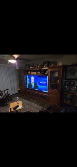 Oak entertainment center