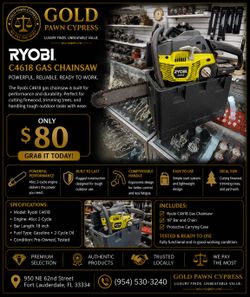 Ryobi C4618 Gas Chainsaw