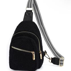 Brand New Sling Bag for Women Men, Leather Cross Body Fanny Pack Crossbody Chest Bag Anti Theft Purse with Adjustable Strap