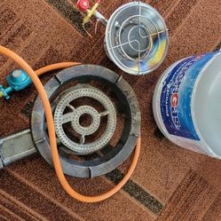 Alpha Gas Burner lrg,AMERIGAS Propane Tank Exchange,Tank-Top Propane Heater-Single Burner.      