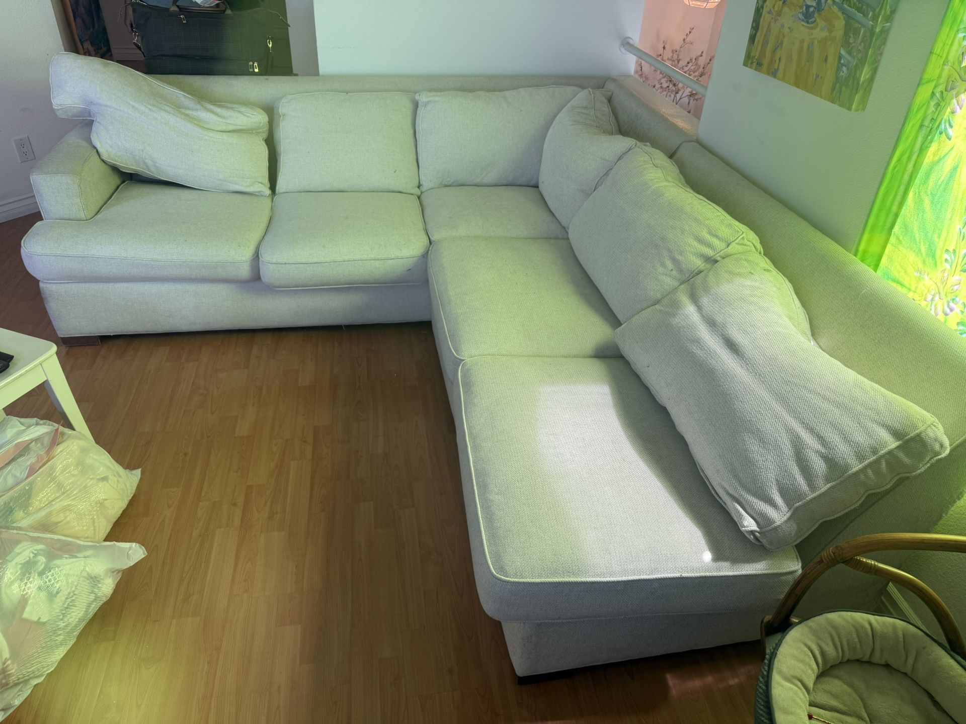 Arhaus Sectional Three Piece Couch 