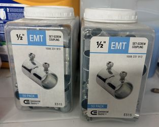 Commercial Electric 1/2 in. Electrical Metallic Tubing (EMT) Set-Screw Coupling (50-Pack)