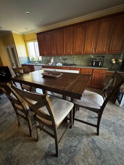 Dining Table with 4 Chairs and a bench seat