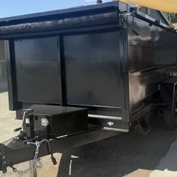 14ft Long Scissor Lift Hydraulic Dump Trailer/ Trailer de Tijera 