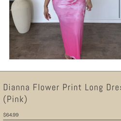 Women’s Floor Length Elegant Pink Dress 