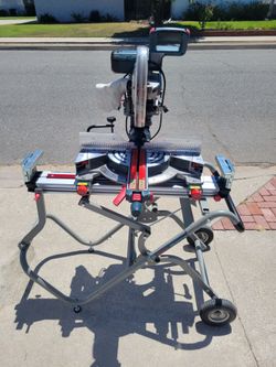 Bosch 12" Dual-Bevel Glide Miter Saw (GCM12SD) with T4B Gravity-Rise Stand – Perfect Condition