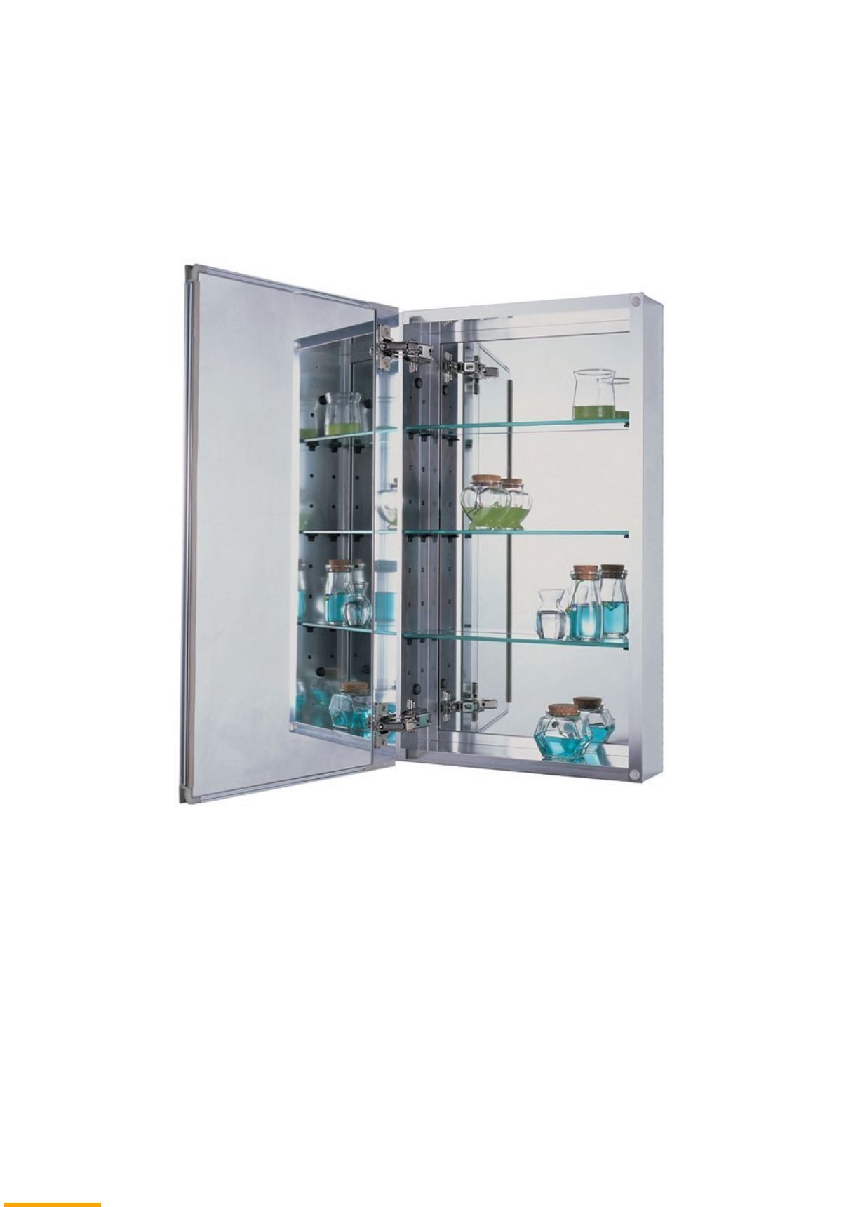 Pegasus SP4580 26-Inch by 15-Inch Surface or Recessed Mount Beveled Mirror Medicine Cabinet, Clear