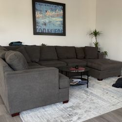 Sectional Sofa - Large, Firm, Grey