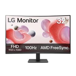 LG - 32" VA Curved FHD 100Hz AMD FreeSync Monitor