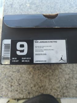 Air Jordan 9 Retro Size 9
