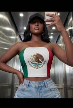 Crop top Mexico ombliguera bandera mexicana