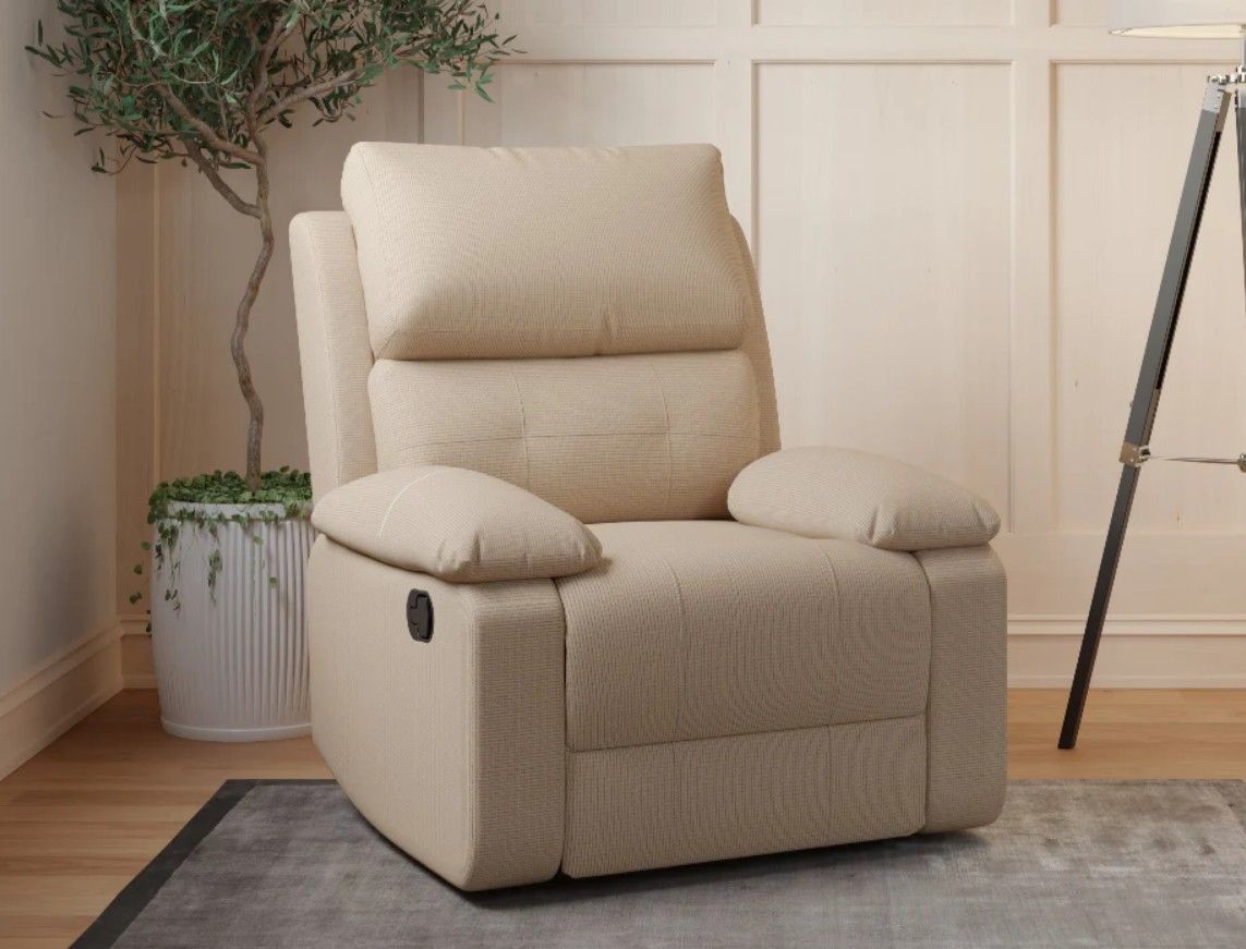Manual Sofa Recliner Beige Color