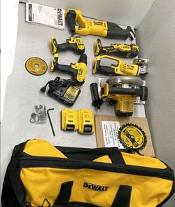 DEWALT 20V MAX Power Tool Combo Kit 6 Tool Cordless Power Set DCK661D1M1