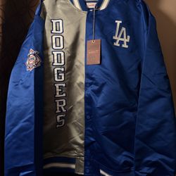 Mitchell & Ness Los Angeles Dodgers OG 2.0 Lightweight Satin Varsity JackeT (Large & 2XL available) 