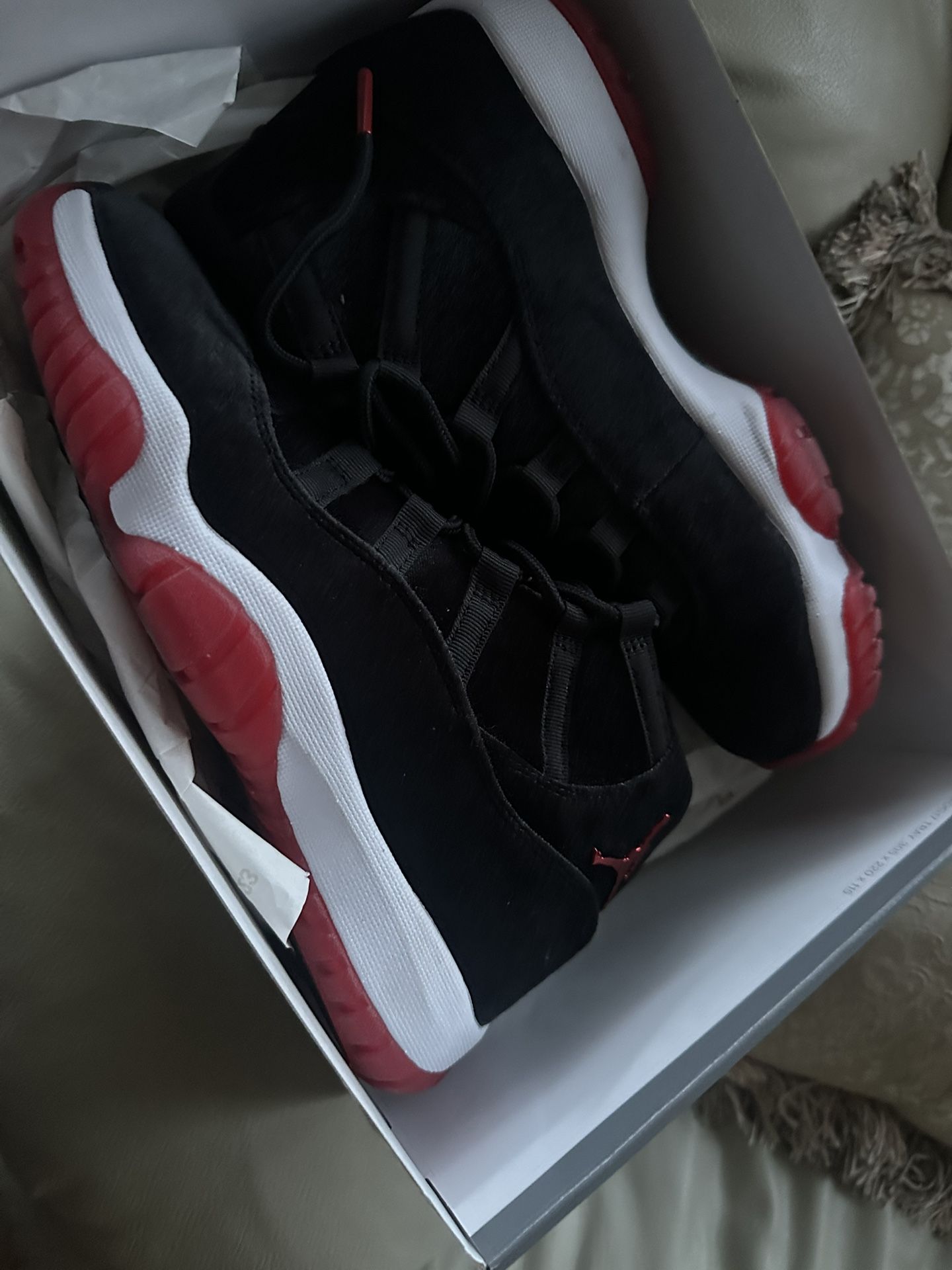 brand new bred velvet Jordan 11s