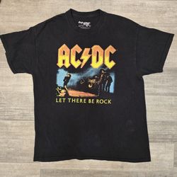 ACDC Men's Medium Let There Be Rock Graphic Tshirt 2022 