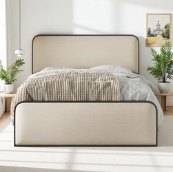 Queen Upholstered Bed w Storage