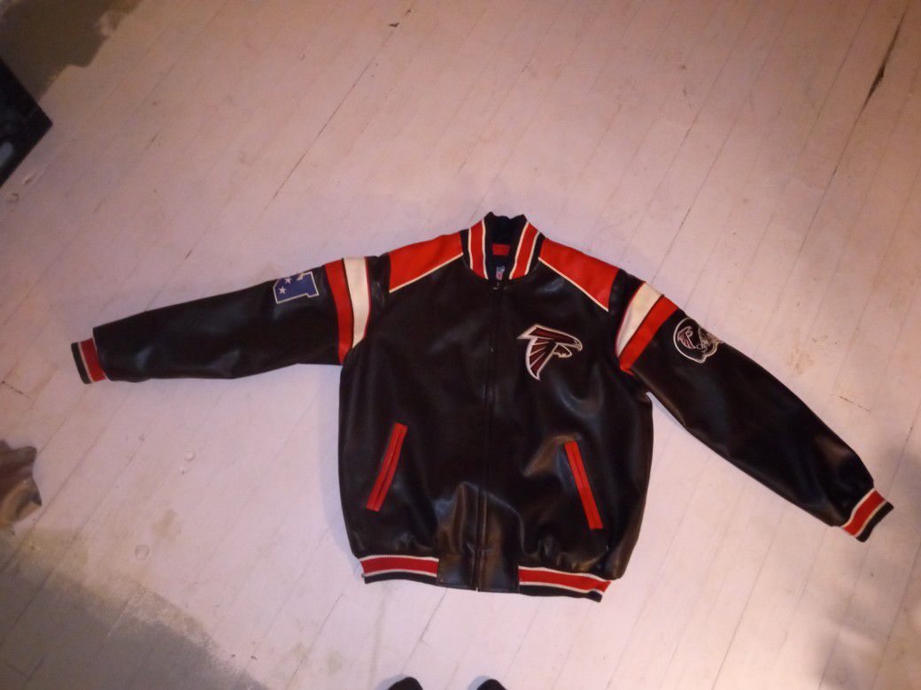 Leather Atlanta Falcons Coat