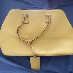 Tommy Hilfiger yellow pebbled-leather bag