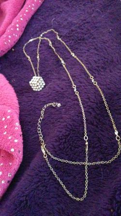 Lucky CZ Station Necklace With Enhancer