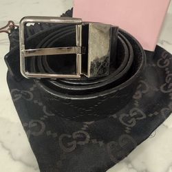 Vintage G leather belt