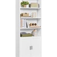 Bookshelf, 6-Tier Tall Bookcase, Book Shelf With Doors, Open Storage Shelf, 9.4 X 23.6 X 68.9 Inches, For Living Room, Home Office, Dining Room, ULBC4