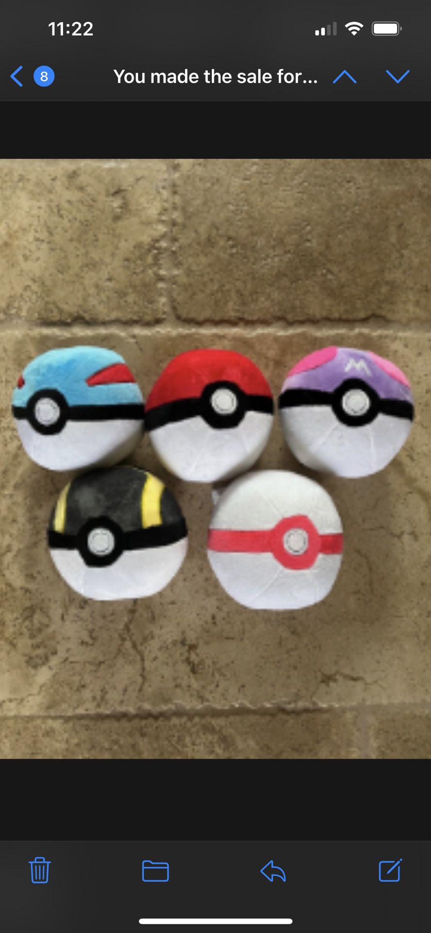 5 Pcs - 5 Inch Pokeballs Master Great Ultra Red Heal Premiere