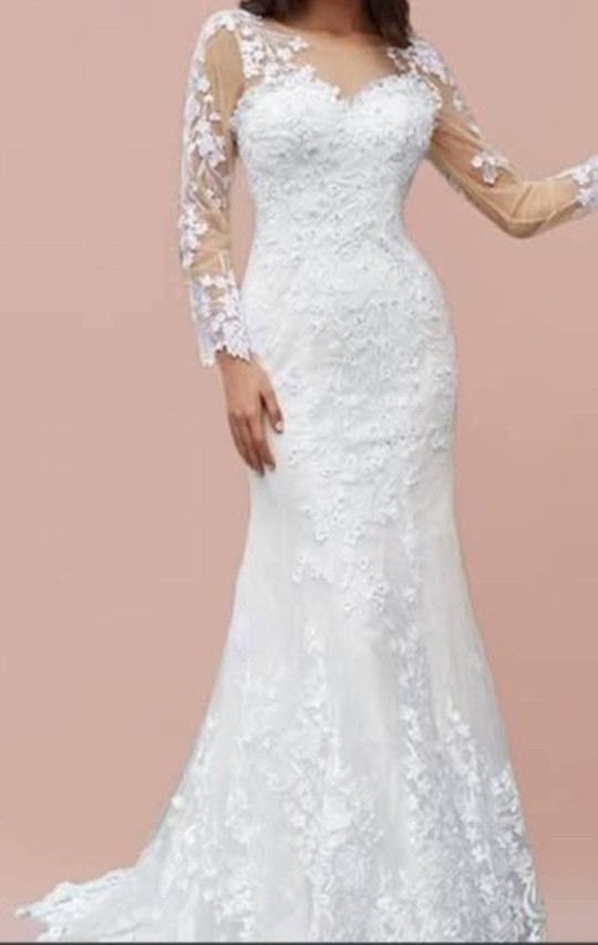 Wedding Dress 2 veils /Vestido De Novia Con 2 Velos