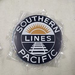 Southern Pacific Lines Railroad Train Metal Sign 